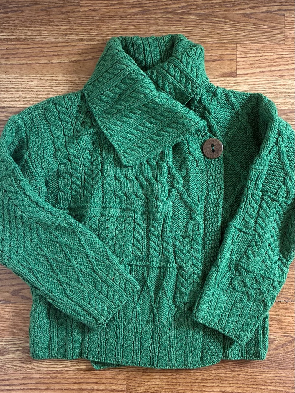 Irish Wool Wrap Sweater